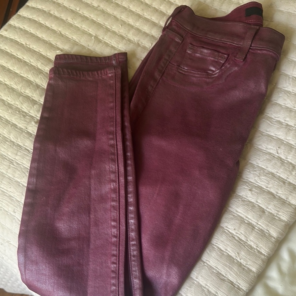 J Brand Women's Burgundy Skinny Jeans